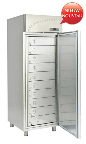 Armoire réfrigérée à casiers - 10 à clef inox CM700KAMP10C