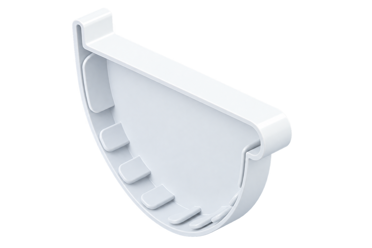 Talon droite gouttières demi-rondes en PVC G120 mm