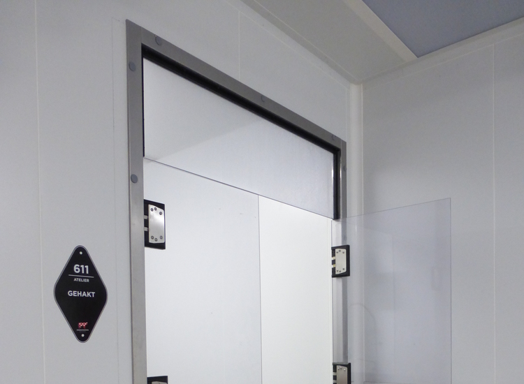 Pendeldeur dubbel transparant CCD07 INOX C - 1800x2400mm