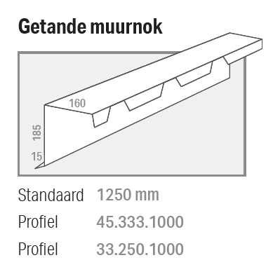 Faitière sur mur cranté NCN4 -  L 2140 mm RAL7016