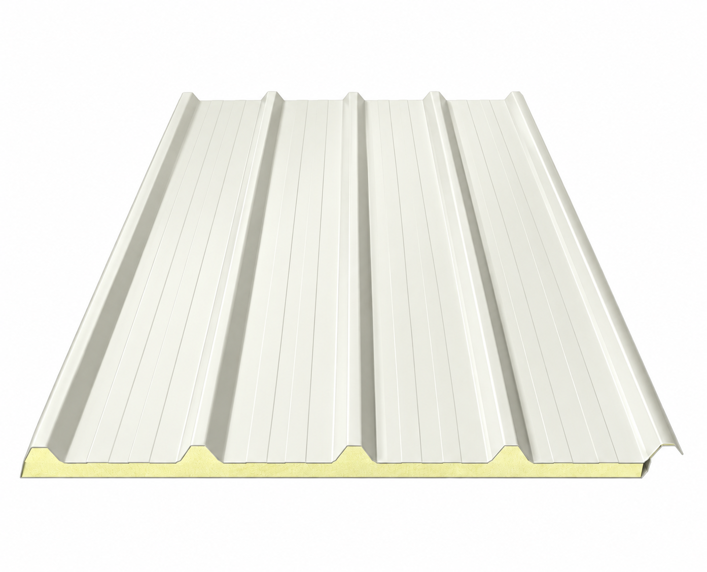 Dakpanelen NCN 4 ISO 100 mm dikte 2600 mm lengte-RAL9010