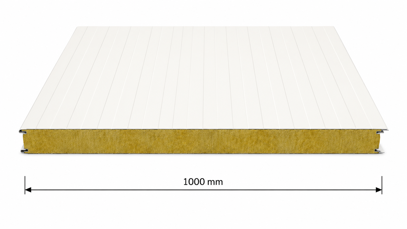 Panneaux sandwich laine de roche 060 industriele longueur 5500 mm