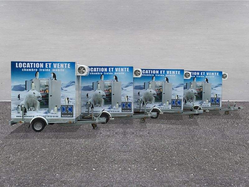 Koelcel 7 m³ / 220V op trailer 
