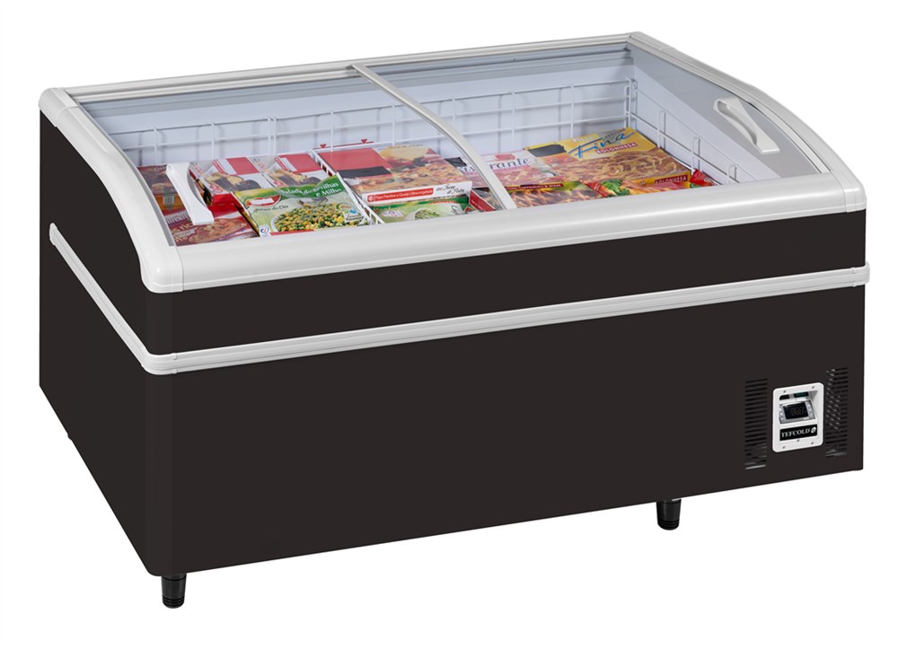 Zwarte supermarktvriezer SHALLOW 150B-F