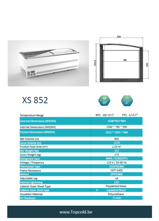 Vrieskoffer XS852