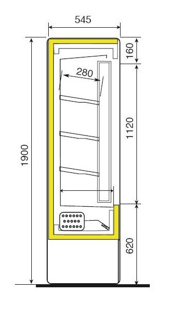 Wandkoelmeubel OLIMPO 700